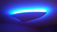 Neon lamp blue