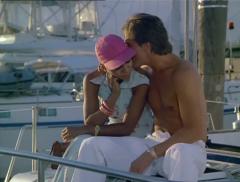 Trudy getting advice from Crockett on his boat