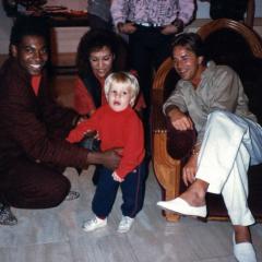 Mykelti Williamson, Olivia Brown, DJ and son, Jesse at DJ’s house on Star Island.