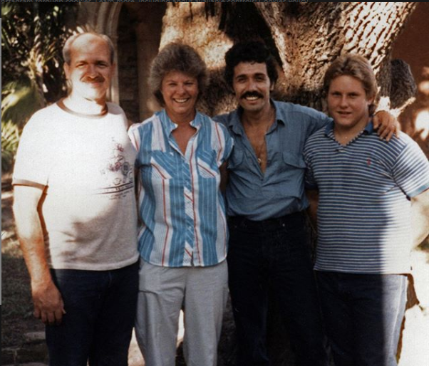 Sergeant Bob Hoelscher, his wife Elisabeth and son with EJO on a ...