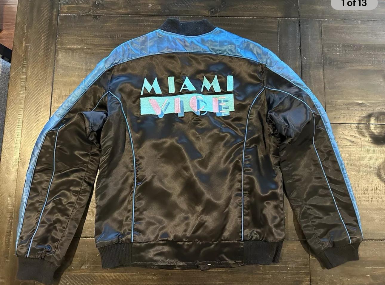 Miami Vice Satin Jackets Pink and Blue Miami Vice Collectibles The Miami Vice Community